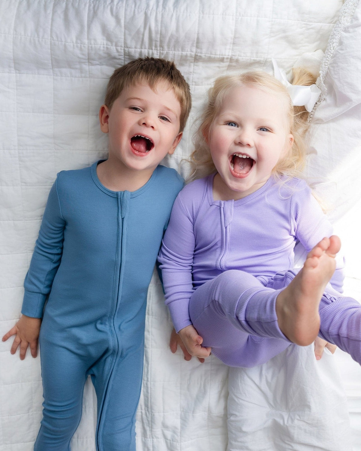 Blue Bamboo Toddler Pajamas – Romper