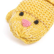 Knit Baby Chick Mittens with Cord-For Kids, Toddler Girls Age 1-6 Years, Cute Design