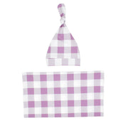 Newborn Swaddle Blanket And Knotted Baby Hat 2-Piece Set