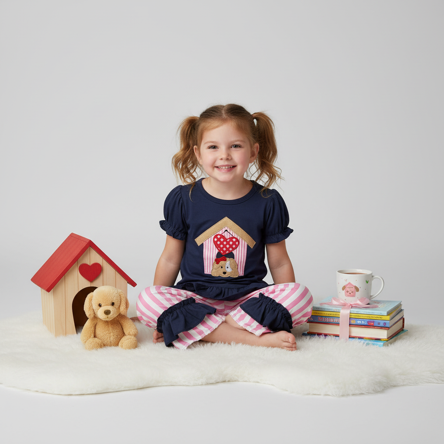Doghouse ruffle pant set