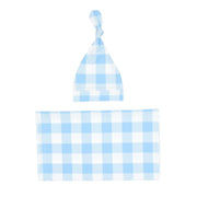 Newborn Swaddle Blanket And Knotted Baby Hat 2-Piece Set