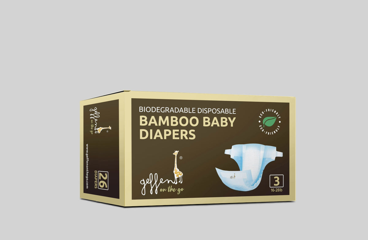 Biodegradable Bamboo Disposable Diapers | Geffen On The Go