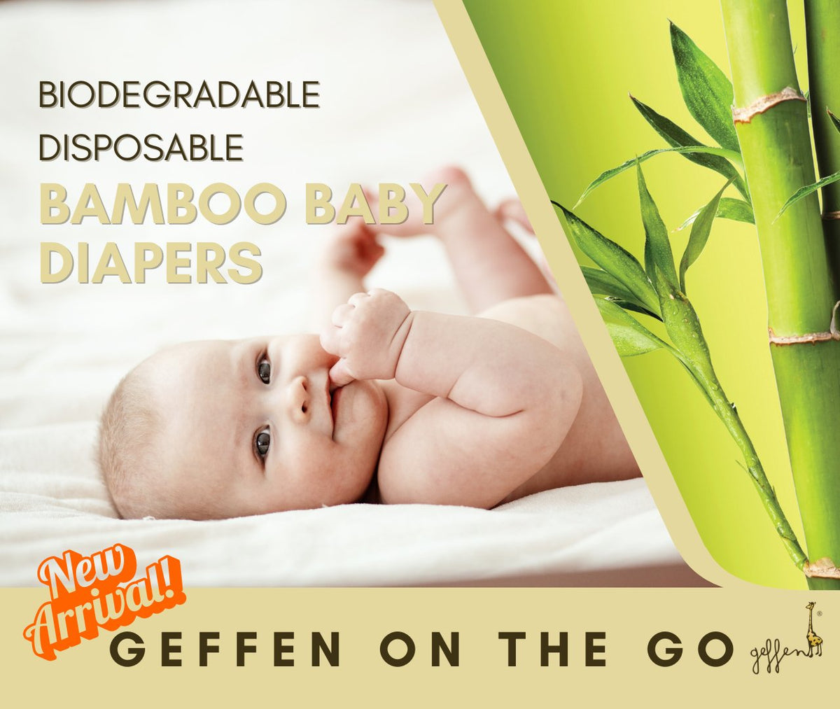 Biodegradable Bamboo Disposable Diapers | Geffen On The Go