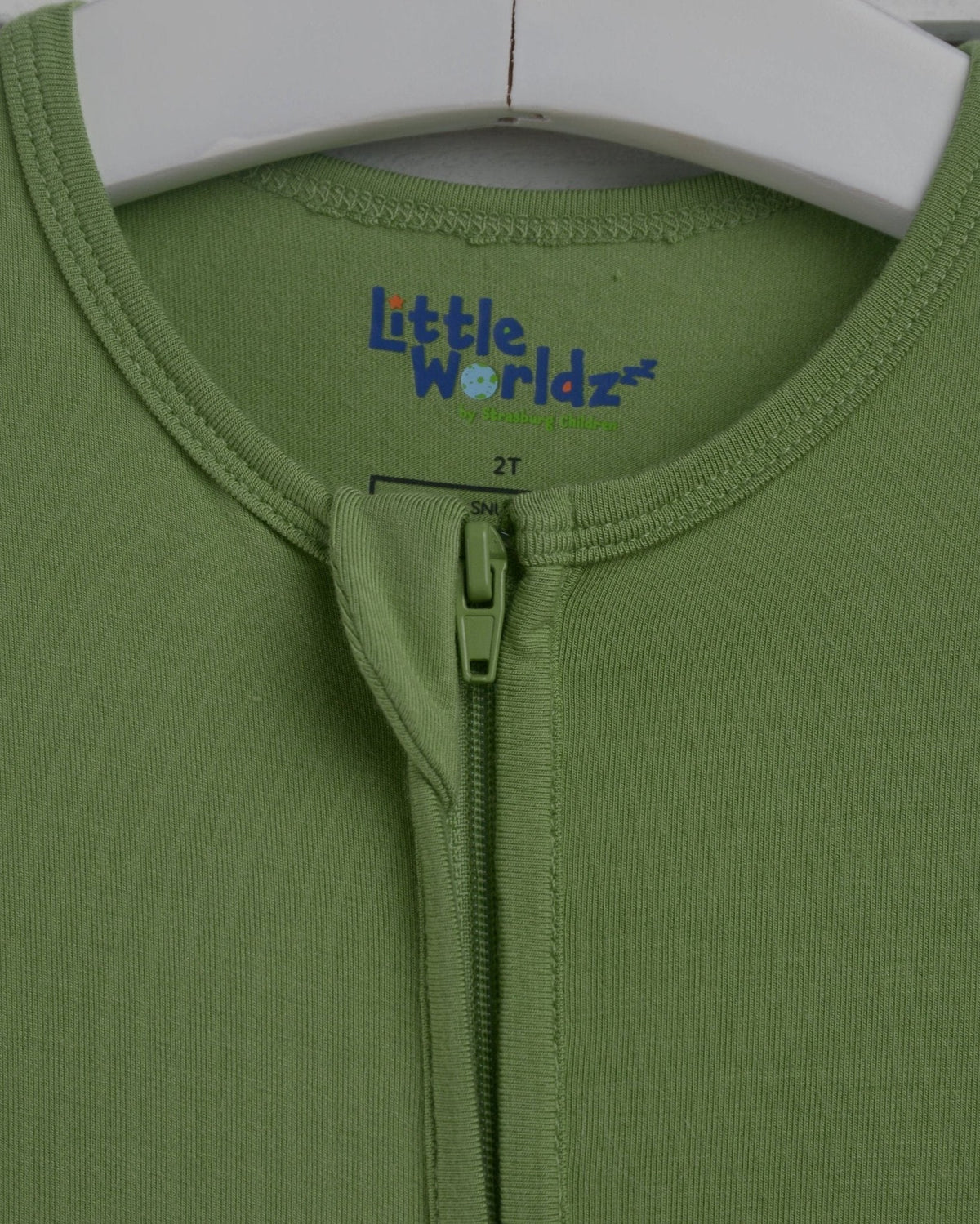 Green Christmas Bamboo Baby Pajamas – Zipper Footie