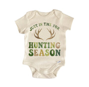 Hunting Season Time Deer Newborn Baby Bodysuit