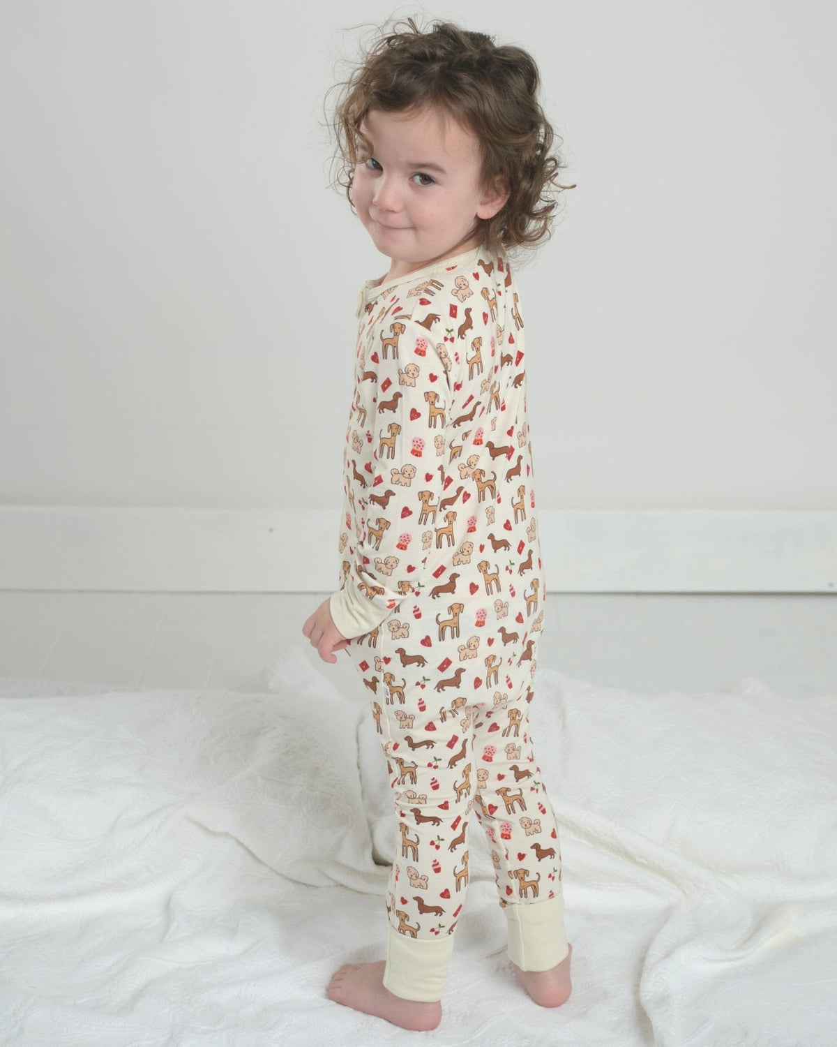 Puppy Bamboo Toddler Pajamas – Romper