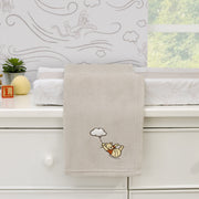 Disney Winnie the Pooh - Blustery Day Grey Cloud Super Soft Baby Blanket with Applique