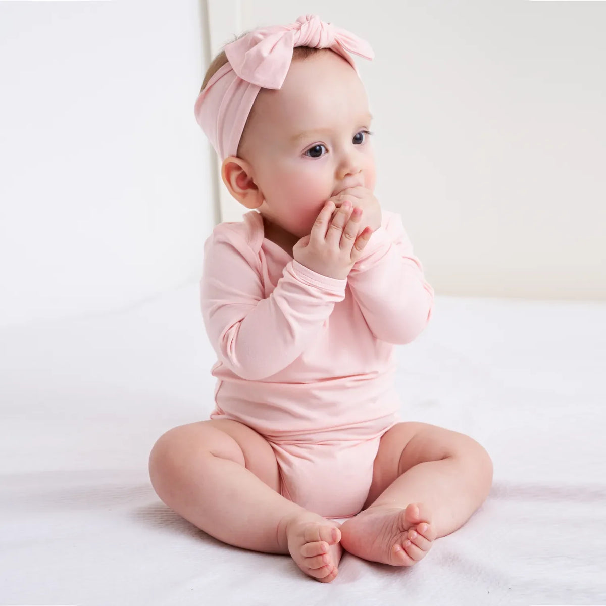Bamboo Baby Bodysuit in Mary Rose by SwaddleAn