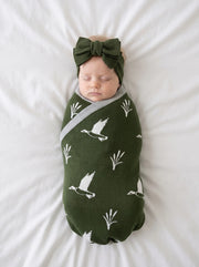 Mallard Duck Jacquard Knit Baby Blanket