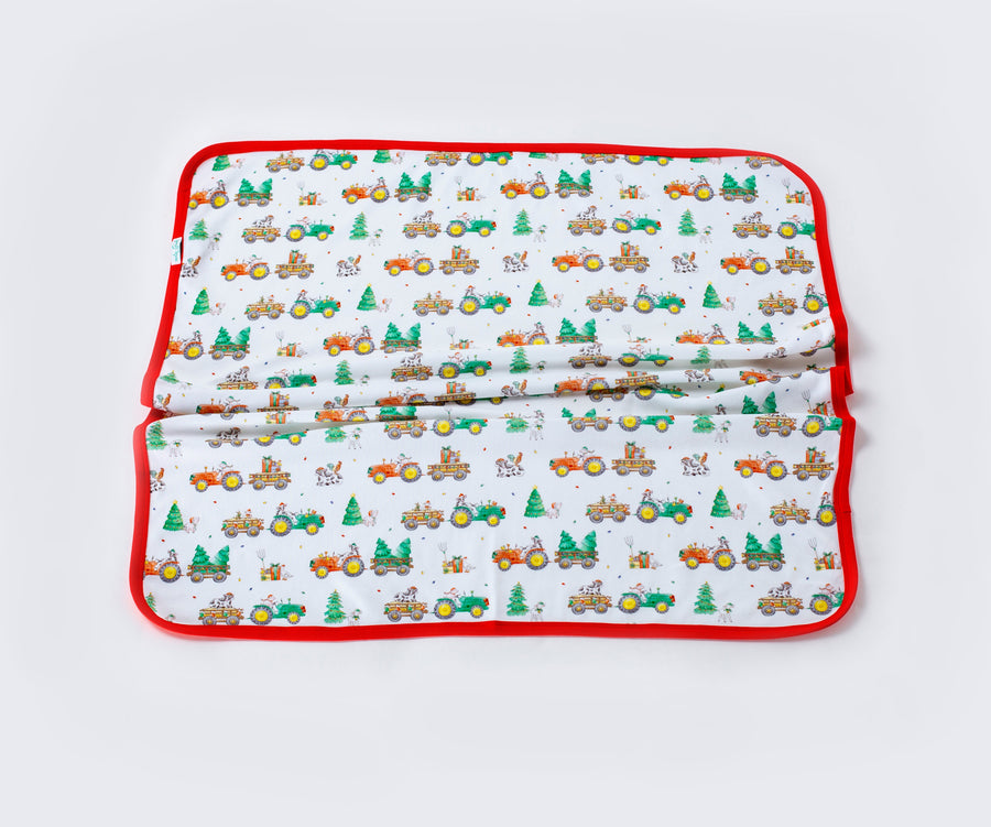 Moo-y Christmas Organic Cotton Christmas Baby Blanket