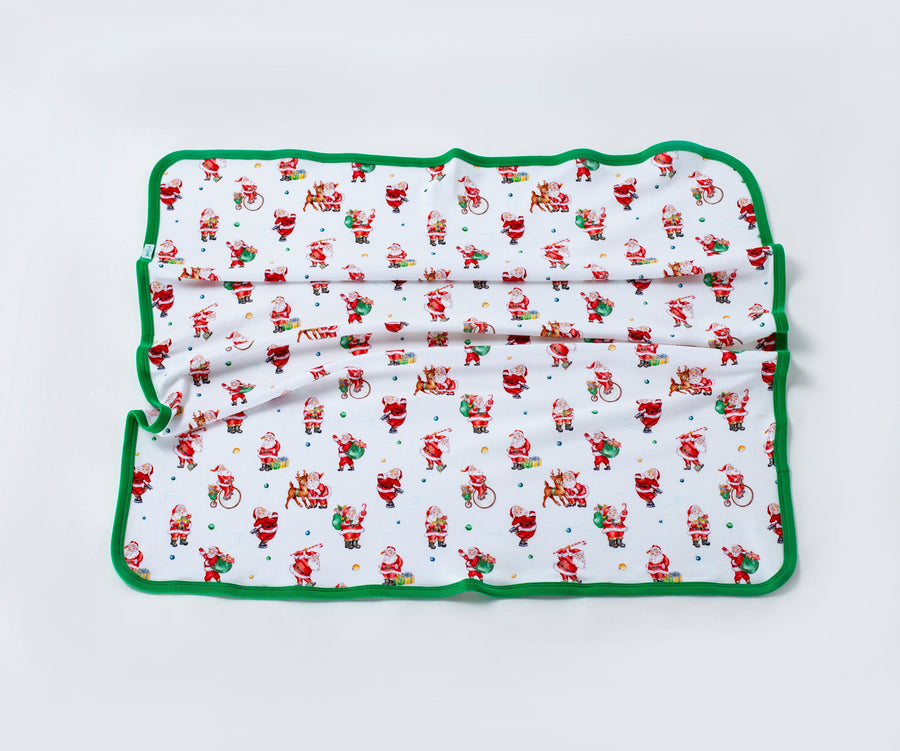 Santa Claus is Coming to Town Organic Cotton Christmas Baby Blanket