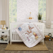 Disney Winnie the Pooh - Blustery Day Grey Cloud Super Soft Baby Blanket with Applique