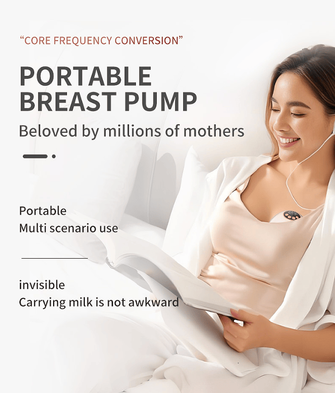 PSMY382 wearable electric breast pump 150min ultra-thin breast pump without PVC massage / breast pump / inverter / automatic 12 functions 320mmHg without BPA,