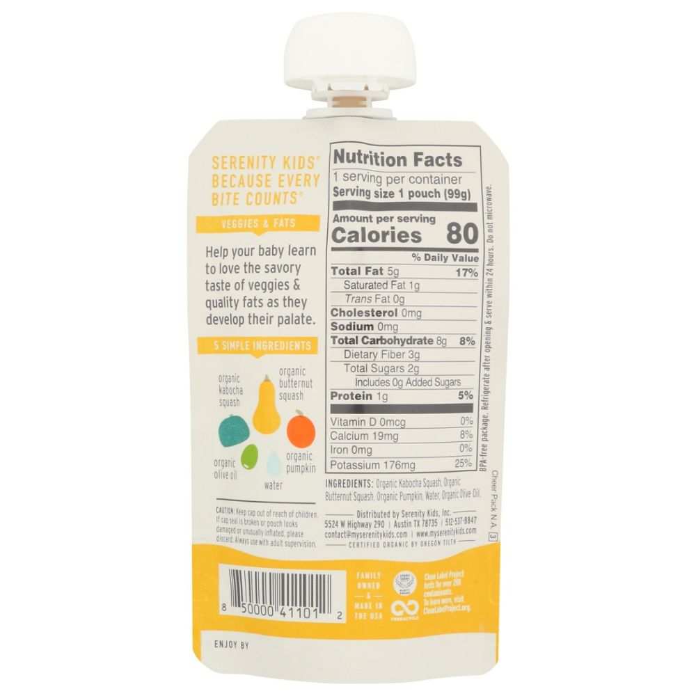 Organic Squashes Baby Food -Nutritious & USDA Certified |Serenity Kids