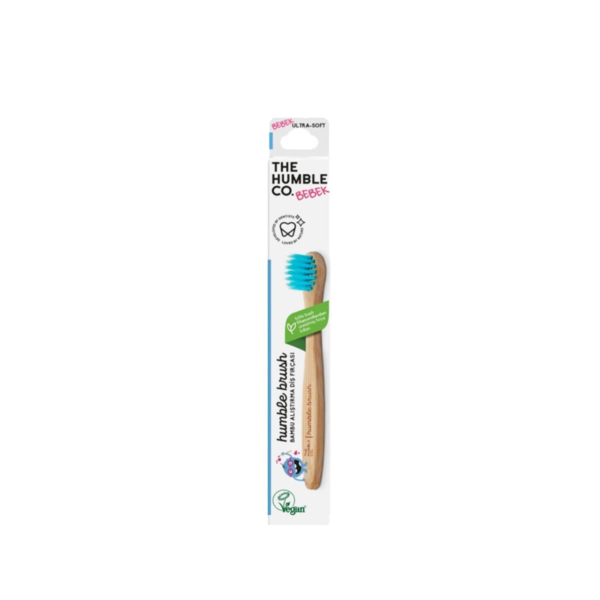 The Humble Co Baby Training Toothbrush - Eco-Friendly Bamboo Handle, Soft Bristles for Infant Oral Care