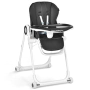 Baby High Chair Foldable Feeding Chair with 4 Lockable Wheels de