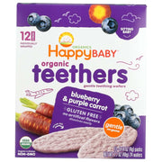 HAPPY BABY Blueberry and Purple Carrot |Teethers - Perfect First Snack