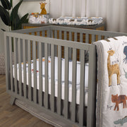 Zoo Animals Multi Character 100% Cotton Photo Op Fitted Crib Sheet