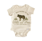 Wild Free Wolf Pack Newborn Baby Bodysuit